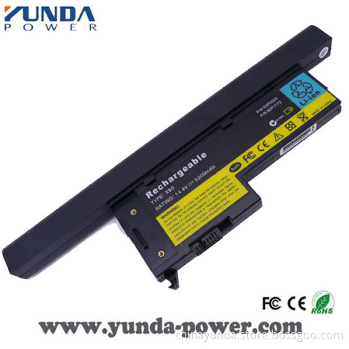 Manufacturer 14.4V 5200mAh Laptop battery for IBM ThinkPad X60 X60s Series